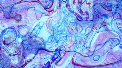 Abstract Fluid Swirls in Blue and Purple
