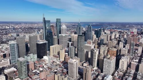 Philadelphia Skyline At Philadelphia In Pennsylvania United States.