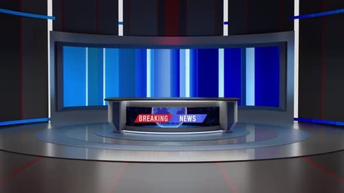 3D Virtual News Studio Ab005 Hintergrundschleife