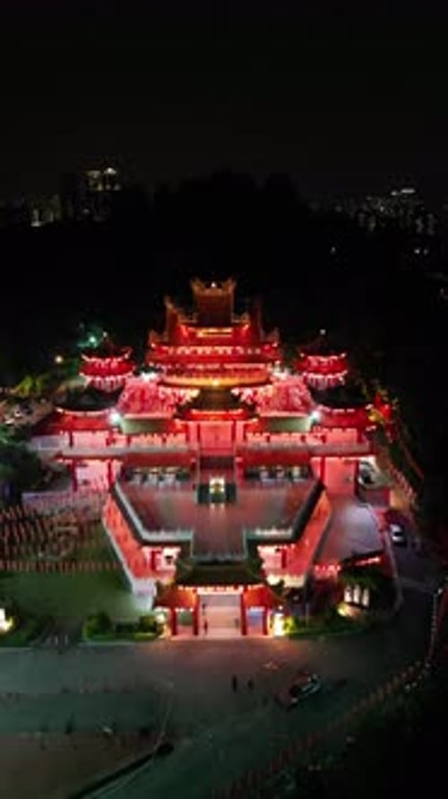 Vue aérienne du temple chinois Thean Hou à Kuala Lumpur