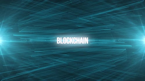 Abstract Digital Network Background with Text Reveal