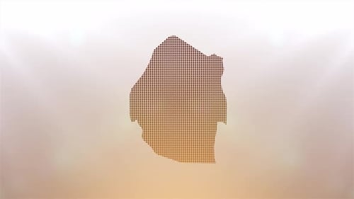Pixelated Map of Swaziland Reveal Animation