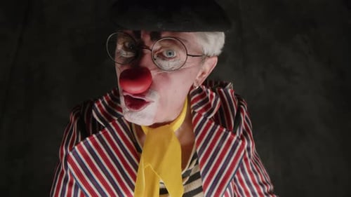 Scary Clown Yelling With Red Nose