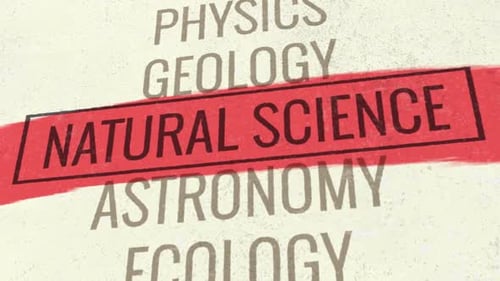 Animación de títulos con desplazamiento 3D de Ciencias Naturales