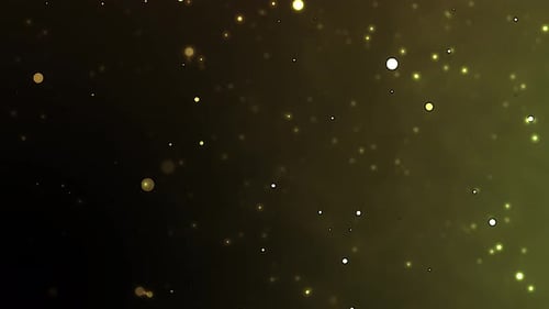 Golden Glowing Particles Bokeh Background Loop