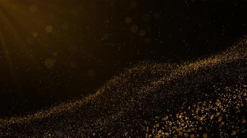 3D Celebration Luxury Wedding Background Golden Dust Awards Event Animation Award Ceremony