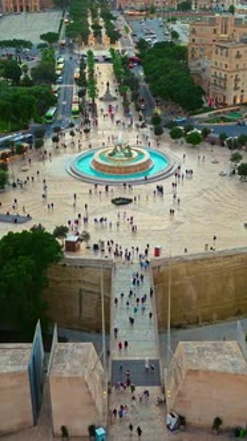 Aerial View of Valletta the Capital City of Malta