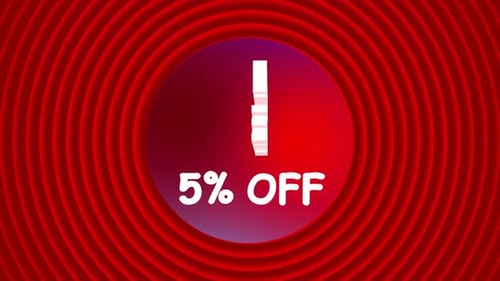 Modern Flash Sale 5% Off Title Animation