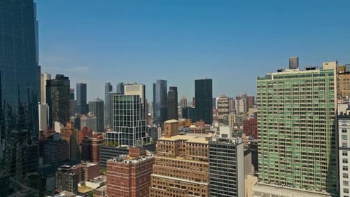 NYC Aerial View New York City Skyline Park and Cityscape of Manhattan in USA New York City NYC