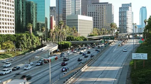 Los Angeles California time lapse captures the hustle and bustle of city traffic