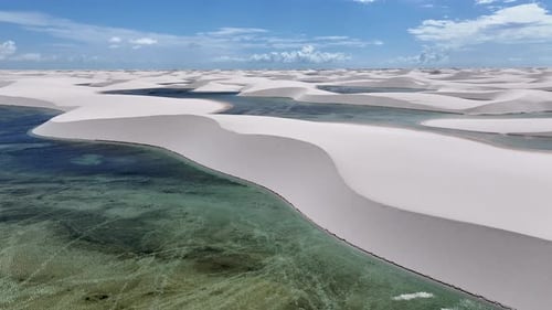Lencois Maranhenses Skyline At Barreirinhas In Maranhao Brazil.