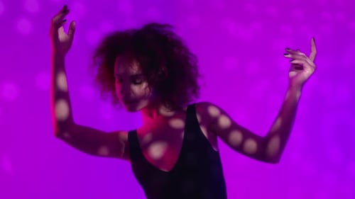 Dancer with Coloured Lighting