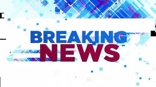 Broadcast News Transition Alpha channel Looped