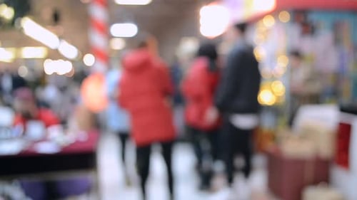 Crowd a Lot of People in the Mall