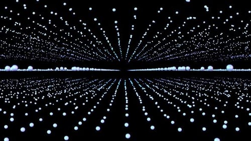 Bewegtgrafik-Animation eines digitalen Partikelgitterfeldes mo