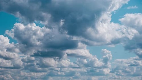 Clouds Floating in a Blue Sky