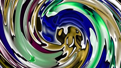 Hypnotic Abstract Color Swirl Animation Loop