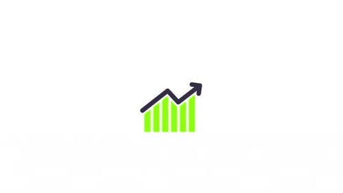 Business Growth Infographic Animation With Rising Arrow