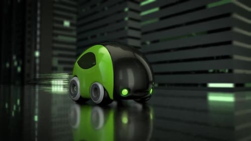 Green concept car design - 3D Animation