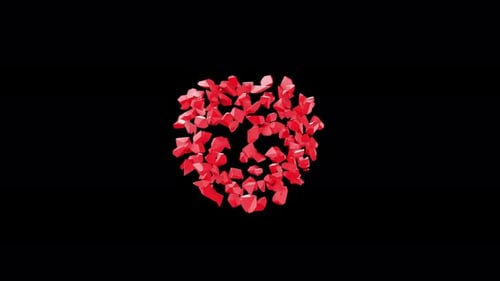 Dynamic Red Heart Shattering Animation