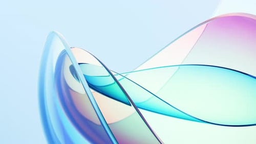 Gradient transparent curve glass