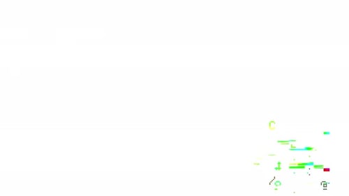 Corruption Collection: transición de datos de la animación con efectos de falla de una cinta VHS rota a partir de un scr gris