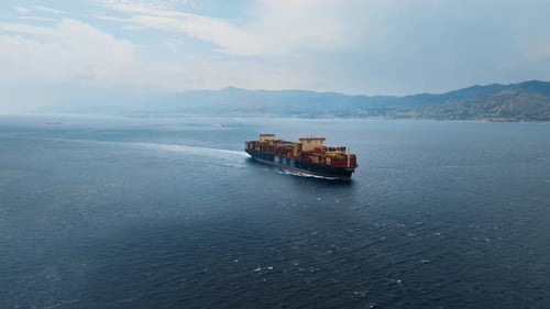 Global Import and Export Cargo Ship