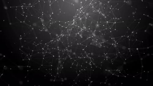 Schwarz-weißer Plexus mit Punkten, Linien