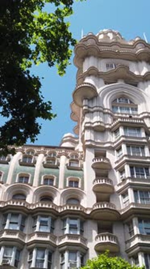 Vertical of Palacio Barolo landmark building of Buenos Aires City Argentina