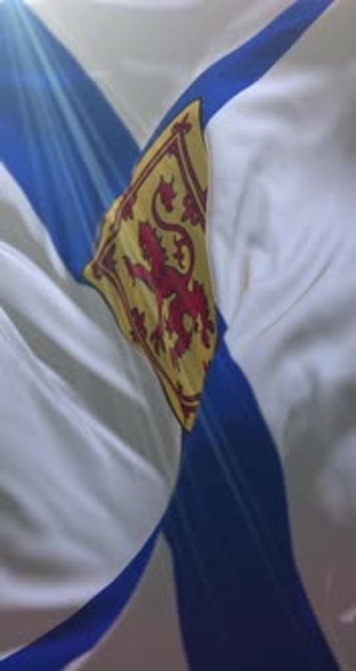 Waving Prince Edward Island Flag Seamless Loop