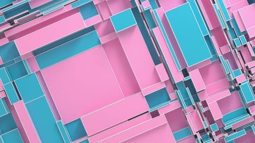 Animated 3D Geometric Loop Background