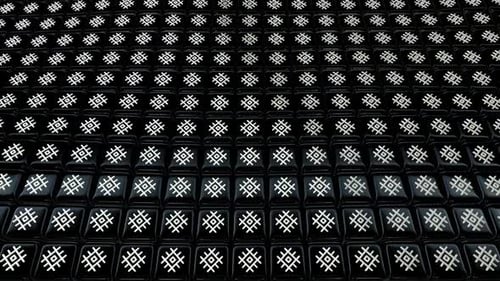 Wavy Abstract Black White Geometric Pattern Loop