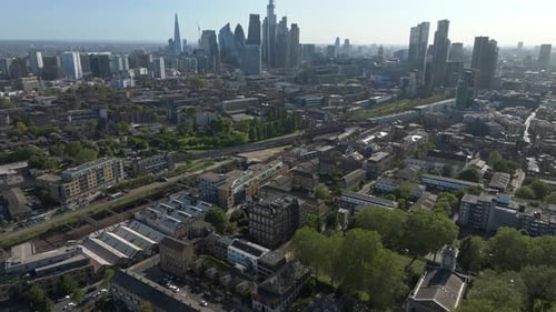 Panoramic Aerial View of the City of London Center