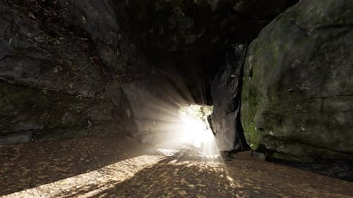 Incredible Sunset From the Cave