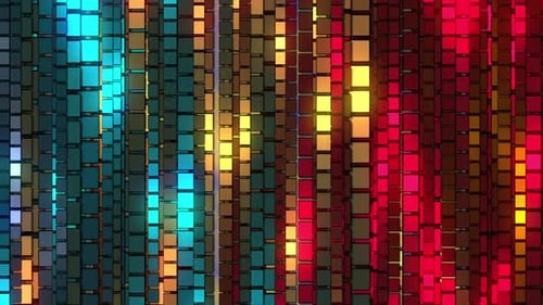 Dynamic Glowing Geometric Square Grid Background