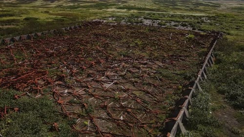 Aerial View of the Remains of the Abandoned Baikovo or Imaizaki Airfield