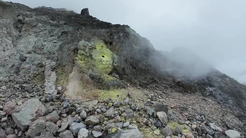 Active Volcano Sibayak Sumatra Indonesia