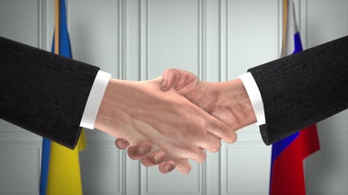 Animated Diplomatic Handshake for Agreement and Collaboration