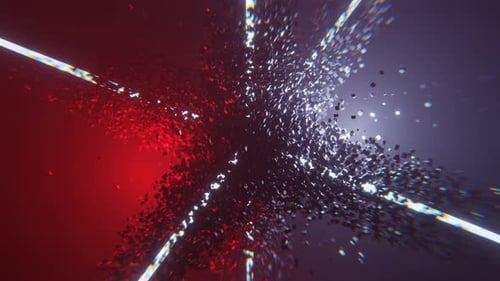 Red And White Amazing Sci Fi Abstract Background VJ Loop l 4K