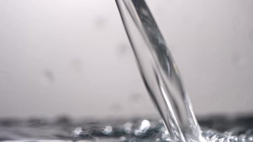 Clear Water Stream on Light Background