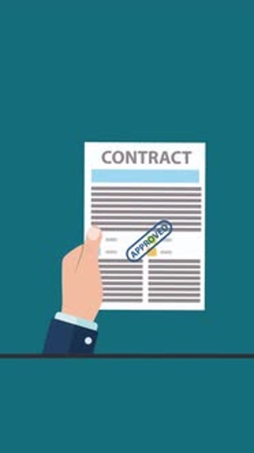 Contract Approved Animation Vertical Background