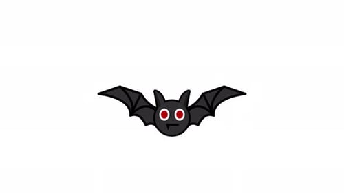 halloween bat icon animation 4k video resolution