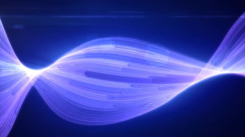 Fluid Abstract Blue Glowing Wave Background Loop