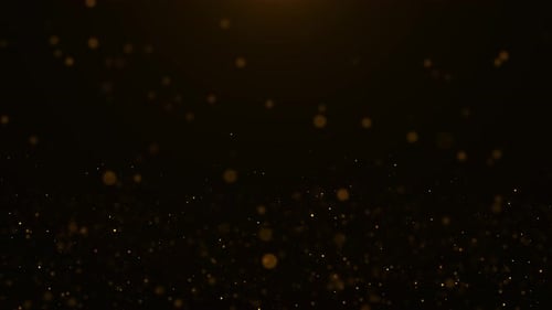 Fondo abstracto de partículas de lujo con purpurina dorada, estrellas brillantes, polvo, bokeh, purpurina, premios