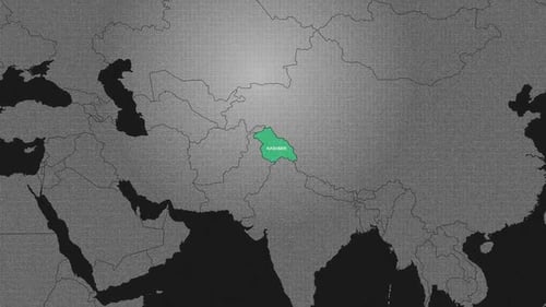 Global Map Zoom and Pinpoint Animation for Kashmir