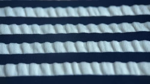 Striped Cotton Fabric, Dolly Shot