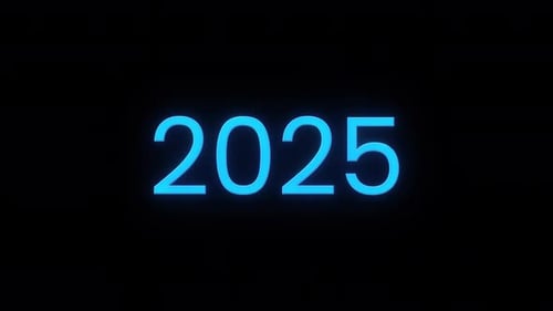 2025 Neon Glitch Text Reveal