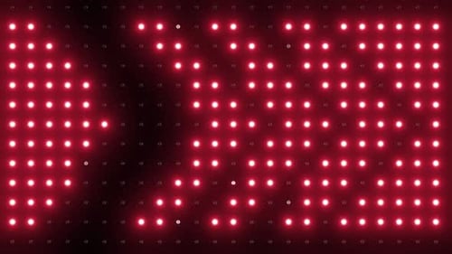 Rotes LED-Zeichen „OK“ auf schwarzem Hintergrund