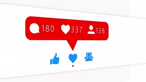 Dynamic Social Media Engagement Counters Animation