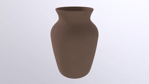Old Vase 3d object rotating loop